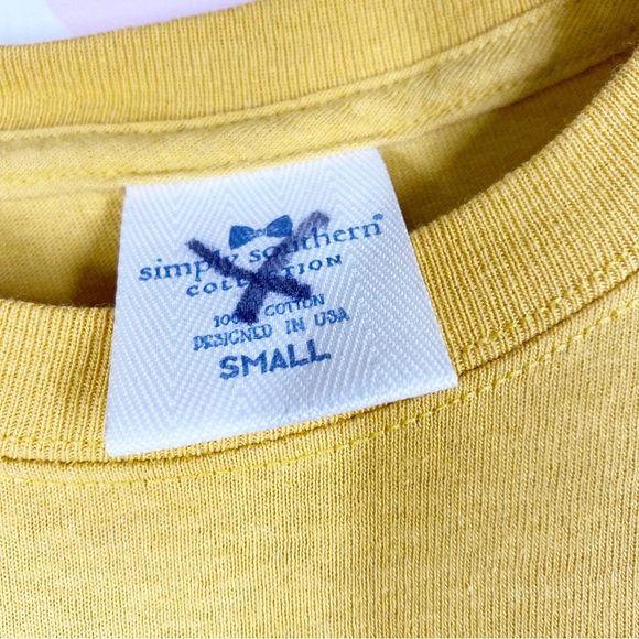 Simply Southern Yellow Mustard Graphic Long Sleeve Crewneck Shirt S - Picture 10 of 11